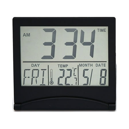 Lcd Display Digital Alarm Clock With Calendar World Time Temperature Snooze Function For Desk Office Home, 12/24 Hour Conversion 2000-2099 Year Range, 16 City World Clock And