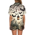 thumbnail image 5 of SAKMAL Soft Pajama Set for Women Halloween Bat Print Young Womens 2PC Short Sleeve Top & Shorts Casual Loungewear Set,XL, 5 of 8