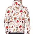 thumbnail image 7 of Honeii Gingerbread Holiday Sweets Pattern Mens Hoodies Men's Loose Sleeve Sweatshirt,Pullover Hooded Sweatshirt for Men,Essentials Hoodie-Small, 7 of 7