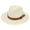 2, variant on Women Wide Brim Straw Panama Roll up Hat Fedora Beach Sun Hat UPF50+