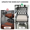 thumbnail image 5 of Outdoor Patio Cushion Covers 2 Pack Minimalist Brown Beige Striped Patio Chair Cushion Covers Modern Art Vertical Line Print Waterproof Outdoor Seat Cushion Covers for Patio Furniture 20"x18", 5 of 9