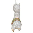 thumbnail image 5 of Northlight 5" White and Green Glittered Regal Jumping Llama Glass Christmas Ornament, 5 of 5