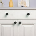 thumbnail image 6 of Goo-Ki Knurled Matte Black Cabinet Knobs, Vintage Bronze Drawer Knobs, Solid Retro Brass Single Hole Cabinet Handles for Closet Wardrobe Dresser Cupboard, 6 Pack, 6 of 9