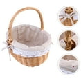 thumbnail image 4 of 1pc Wicker Storage Basket with Linen Cloth for Wedding Picnic and Party, 4 of 9