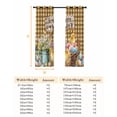 thumbnail image 6 of Easter Chicken Eggs Blackout Curtains for Bedroom, Spring Daisy Flowers Yellow Brown Check Thermal Insulated Kitchen Drapes with Grommets, Light Blocking Window Treatment, 2 Panels 42" x 45", 6 of 7