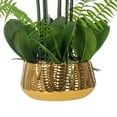 thumbnail image 6 of Vanity Art Faux Phalaenopsis Orchid Floral Arrangement in Ceramics Vase | 12 Stems 25.2" Artificial Real Touch Silk Orchids in Gold Ceramic Pot for Home Office Decoration, MLTAO-1070JS, 6 of 7