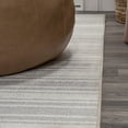 thumbnail image 2 of JONATHAN Y WASHABLE 5 x 8 Area Rug, Fawning Two-Tone Striped - Cream/Light Gray, WSH304B-5, 2 of 9