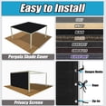 thumbnail image 4 of % Sun Shade Cloth with Grommets, x Pergola Replacement Shade Cover Canopy Privacy Screen for Outdoor Patio Garden,, 4 of 8