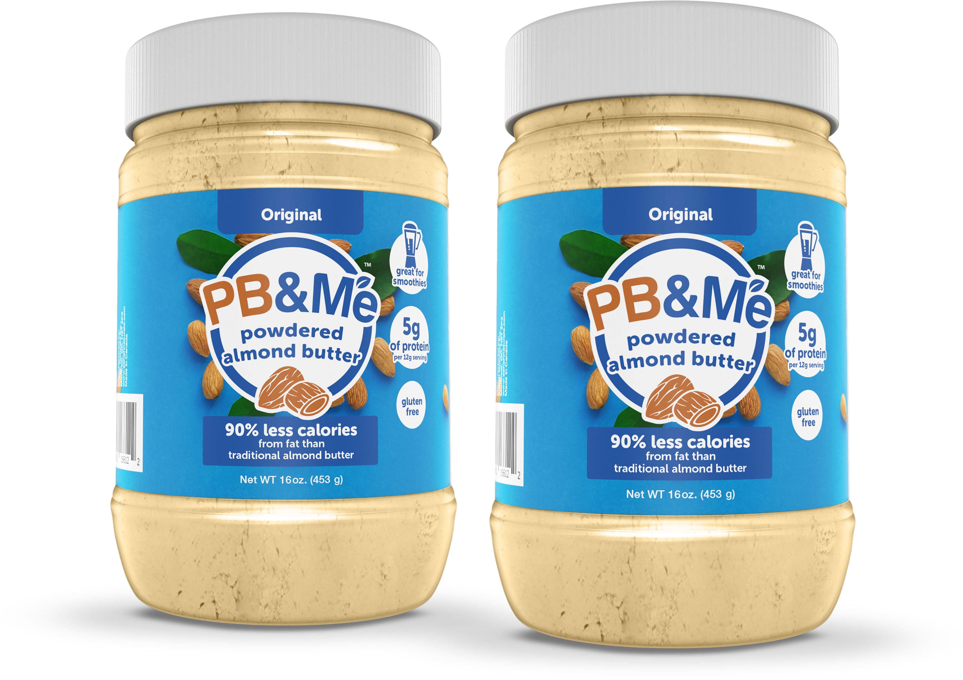 PB&Me Powdered Almond Butter Original 1LB (2Pack)