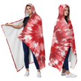 thumbnail image 2 of Wearable Blanket,Colorful Tie Dye Pattern Hooded Wearable Flannel Blanket for Adults & Teens,Winter Poncho Shawl Wrap Cape Cozy Anti-Pill,50"x60", 2 of 5