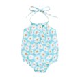 thumbnail image 2 of Kmbangi Tie-up Flower/Lemon/Leopard/Flamingo/Leaf Print Halter Swimsuit, 2 of 9