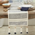 thumbnail image 3 of Saro Lifestyle Wooden Beaded Tassel Stripe Table Runner, 3 of 3
