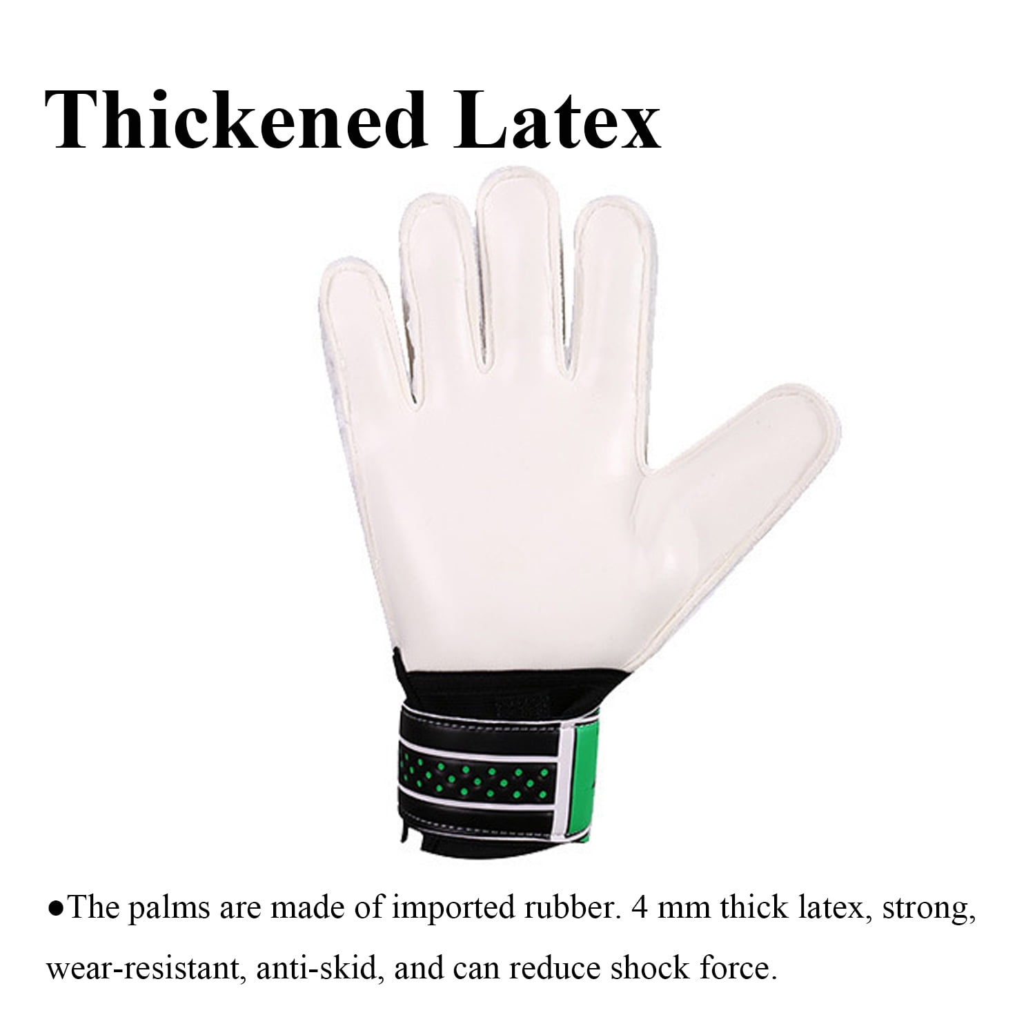 Football Goalkeeper Gloves for Youth and Adult, Finger Protection Equipment Football Costume Accessory, Anti-skid Wear-resistant Training Receiver Glove