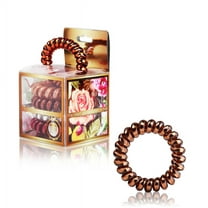 Vere 5PCS Everlasting Hair Ties - Bonzy Richie Blend, Large 2.5" Dia: High Quality Spiral Hair Ties, Coil Hair Ties, Universal Coil, Creaseless Braids, Bracelets for Thick and Normal Hair