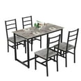 thumbnail image 2 of 5-Piece Modern Dining Table Set for 4,Wood Kitchen Table Chairs Set for Small Place, Kitchen, Dining Room,Gray, 2 of 6