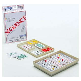  SEQUENCE- Original SEQUENCE Game with Folding Board, Cards and  Chips by Jax ( Packaging may Vary ) White, 10.3 x 8.1 x 2.31 : Toys &  Games