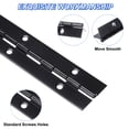 thumbnail image 3 of Uxcell Stainless Steel Piano Hinge Continuous Hinge for Cabinet Doors Wardrobe Doors Black 24 Inch x 1.2 Inch, 3 of 7