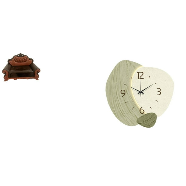 Sofá en miniatura para muñecas,Muebles de casa de muñecas,modelo de sofá europeo,decoración,Reloj de pared,Reloj de pared silencioso Reloj de pared nórdico Decoración del hogar,Relojes