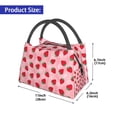 thumbnail image 3 of Vsdgher Strawberry Print Insulated Reusable Bags with Sturdy Zipper and Handles, Foldable Totes for Hot or Cold Food Bring or Delivery, 3 of 8