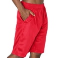 thumbnail image 2 of J. METHOD Men's Basketball Shorts Solid Plain Mesh Regular Fit Comfy Gym Workout Active Pants NEMP26 Red 5XL, 2 of 5