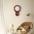 thumbnail image 3 of Vintage Pendulum Wall Clock, Large Roman Numeral Battery-Operated Clock, Silent Non-Ticking Decorative Clock for Living Room Bedroom Office Home Decor, 3 of 9