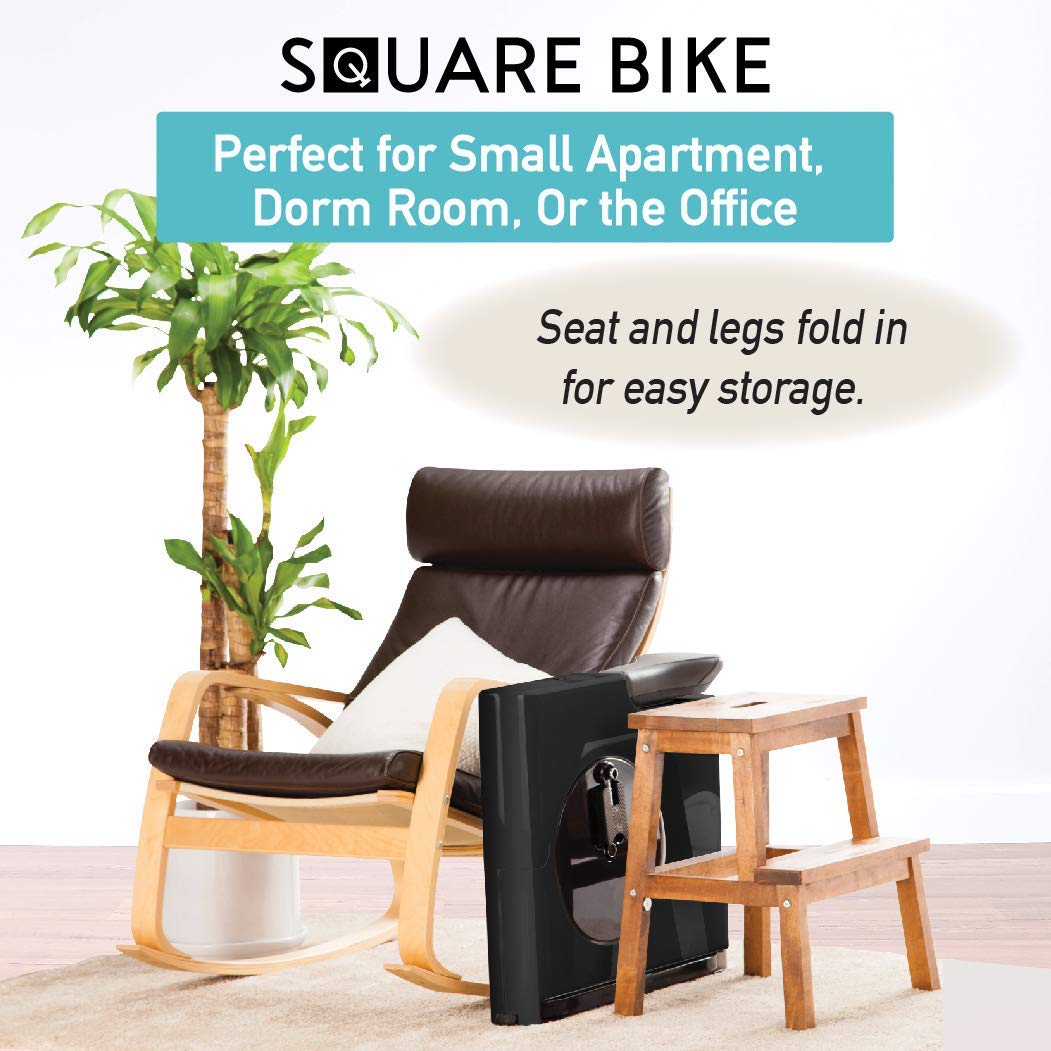 Square Bike Exercise Trainer for Home or Office - Compact Space Saving Bicycle by Daiwa Felicity - image 2 of 7