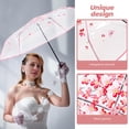 thumbnail image 3 of Masteelf Transparent Folding Umbrella Travel 88.00X88.00X58.00CM Pink, 3 of 8