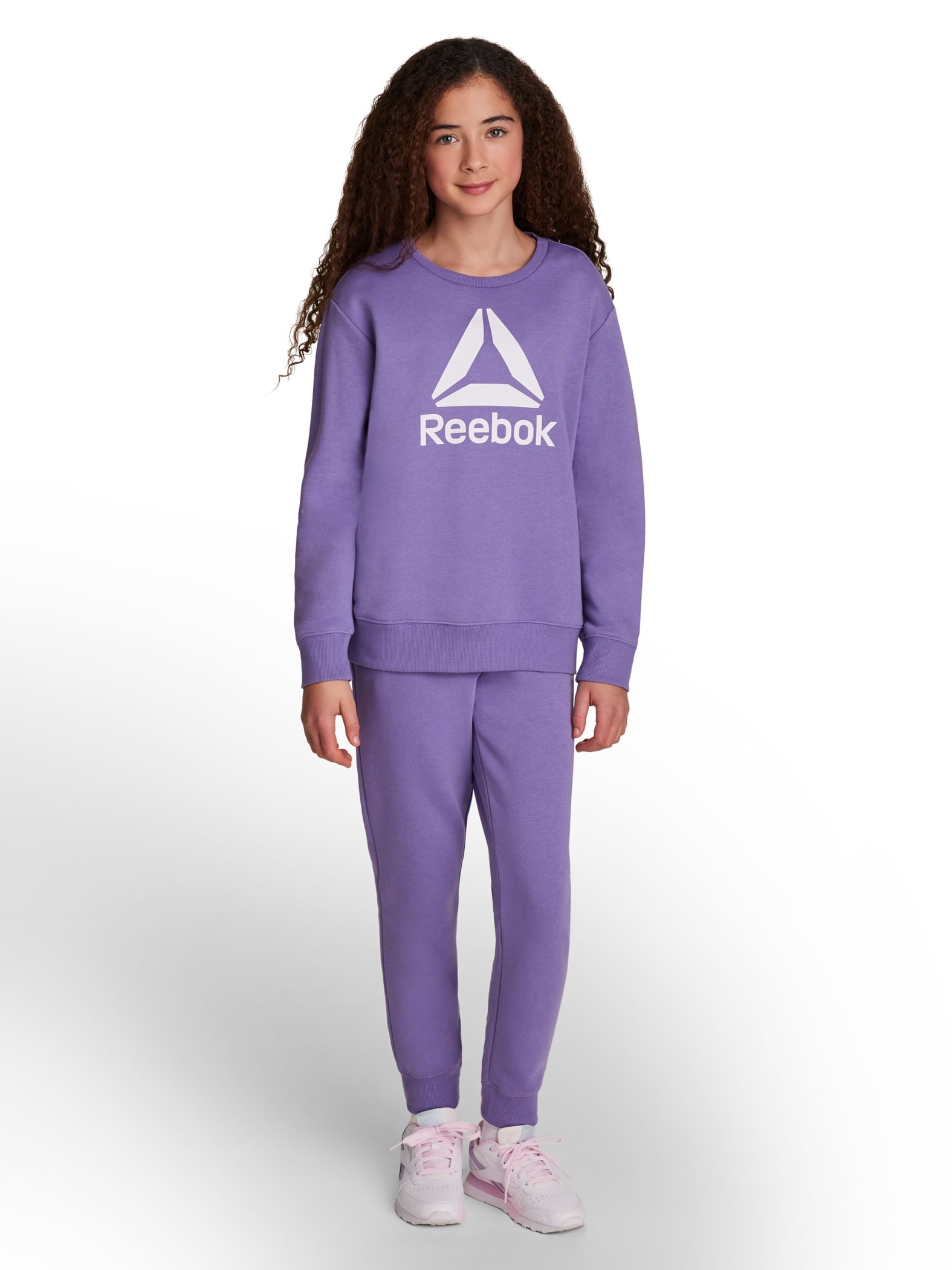 Reebok Girl's Game Day Fleece Crewneck, Sizes 4-18
