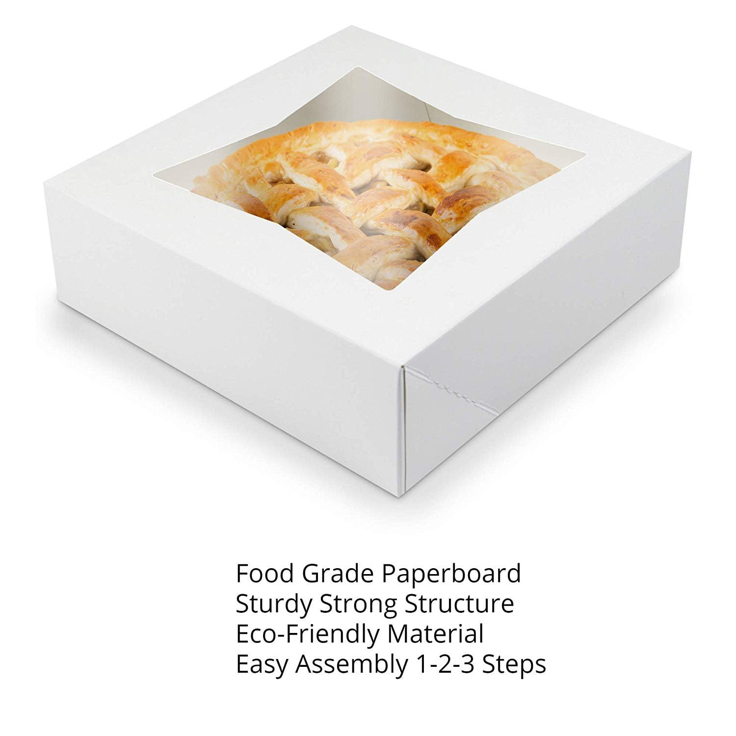 O'Creme White Kraft Bakery Boxes 8x8x2.5 inch, Eco-Friendly, 25 Pack, For Displaying Pies, Pastries, Cupcakes, Cookies - Walmart.com O'Creme White Kraft Bakery Boxes 8x8x2.5 inch, Eco-Friendly, 25 Pack, For Displaying Pies, Pastries, Cupcakes, Cookies - Walmart.com