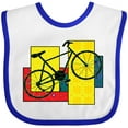 thumbnail image 3 of Inktastic Bike Pattern Blocks Boys or Girls Baby Bib, 3 of 4