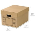 thumbnail image 2 of uBoxes File Moving Boxes 200# Strength, Small, 15 x 12 x 10 Inches, 6 Pack, 2 of 4