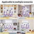 thumbnail image 5 of Purple Flowers Kitchen Curtains Window Panels, Butterfly Spring Floral Watercolor Farmhouse Insulated Window Treatment Curtain, Grommet Curtains for Bedroom/Living Room/Bathroom, 2 Piece 42"Wx84"L, 5 of 8
