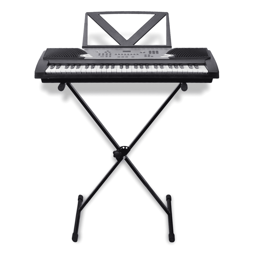 Anself 54Key Electric Keyboard with Music Stand+Adjustable Keyboard