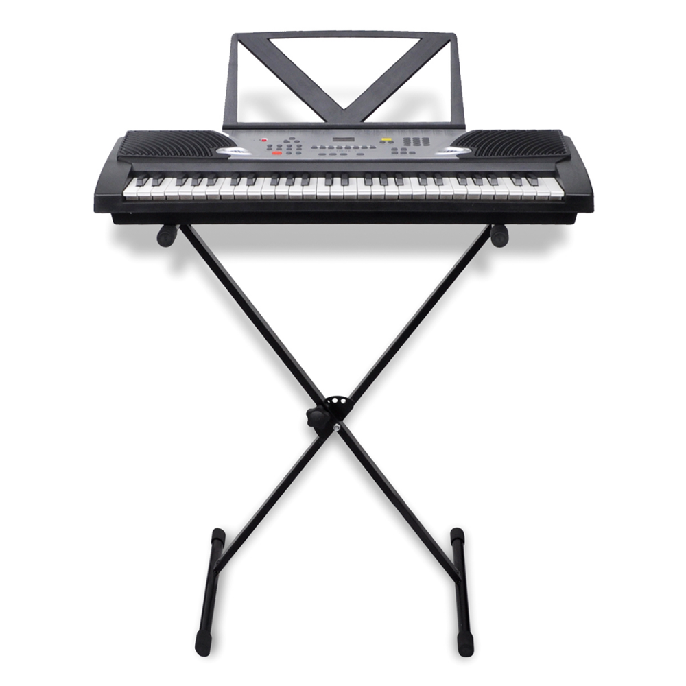 Anself 54Key Electric Keyboard with Music Stand+Adjustable Keyboard