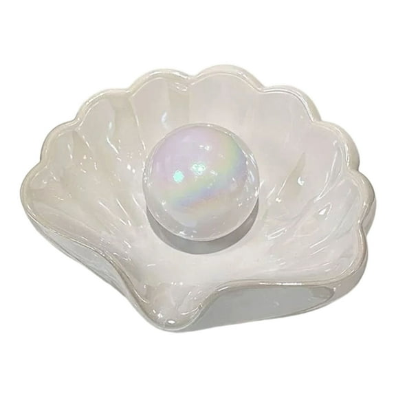 Bathroom Soap Dish Glossy Ceramic Construction Shell Inspires Designs Drainage Systems Decorative Bath Accessory