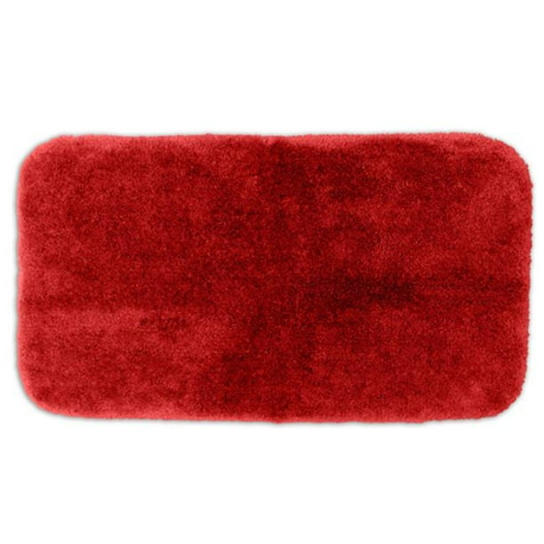 Garland Tapis tapis en Nylon Lavable Ultra Moelleux de Luxe, 30 Pouces par 50 Pouces, Piment Rouge