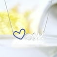 thumbnail image 2 of Collar con colgante de corazón abierto JeenMata con piedra Azul Oscura Decorada en Oro Blanco de 18 K sobre Plata, 2 of 2