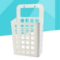 thumbnail image 2 of OUSITAID Multi-Purpose Clothes Hanging Organizer Plastic Adhesive Storage Basket (White), 2 of 5