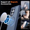 thumbnail image 3 of for Samsung Galaxy S24 Ultra Case with Glass Screen Protector, Camara Lens Protector, Compatible with Magsafe, Militaty Grade Hard Protective Cover for Galaxy S24 Ultra, 6.8 inch, Blue, 3 of 7
