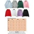 thumbnail image 2 of Grianlook Ladies Fleece Hoodies Collared Sweatshirt Long Sleeve Hooded Tops Women Warm Pullover Thermal Solid Color Sky Blue XL, 2 of 6
