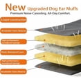 thumbnail image 3 of Noise Cancelling Ear Wrap Dog No Shake Ear Muffs Noise Protection Firework Thunder Vacuum Comfortable Quiet Dogs Calming Hoodie Adjustable for Grooming Bathing(Dark Blue,S), 3 of 9