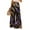 Black, variant on Ladies Loose Casual Printed Wide Leg Pants with Elastic Waistband Drawstring and Pocket Pants, Carnival Theme Trousers, Bohemian Style Pants for Women,Dark Green,2XL