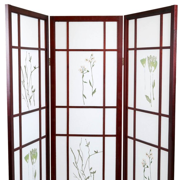 High Quality Oriental Room Divider Hardwood Shoji Screen 3 Panel Small