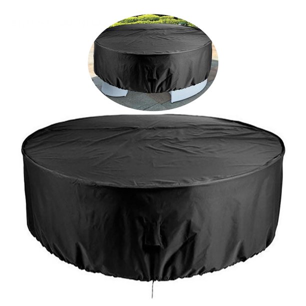 Gespout Garden Furniture Cover, Round Garden Table Cover PU Waterproof