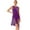 Purple, variant on iEFiEL Womens Lyrical Modern Dance Dress Mesh High Low Skirt Gymnastics Ballerina Dancewear Green XXL
