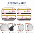 thumbnail image 7 of Uemuo Gold Glittering Hearts and Flamingos Printed 2 PCS Car Windshield Sun Shade, Auto Sun Heat and UV Rays Blocker, Foldable Automotive Front Window Sunshade Protector, 7 of 7