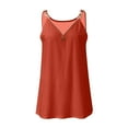 thumbnail image 6 of JGGSPWM Women's Sleeveless Tank Tops O Ring Strappy Summer V Neck Zipper Basic Cami Tee Shirts Blouses Orange XL, 6 of 6