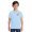 Light Blue, variant on Ruyang Athletic T Shirts for Boys Girls Cute Soccer Print Solid Baggy Polo Shirts Summer Kids Breathable Sports Short Sleeve 