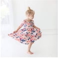 thumbnail image 2 of Vestido elegante con forma de cacahuete para niñas pequeñas, viscosa, bambú, 3T-4T, color oscuro, 2 of 2