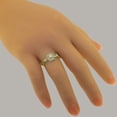 thumbnail image 6 of LBG British Made 9k Yellow Gold Cultured Pearl & Opal Womens Promise Ring - 33 size options - Size 9.5, 6 of 7
